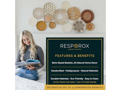 Богемный кухонный настенный декор в современном юго-западном стиле, набор из 12 корзин