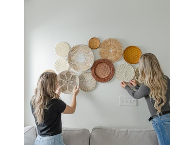 Богемный кухонный настенный декор в современном юго-западном стиле, набор из 12 корзин