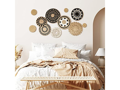 Богемные плетёные корзины настенного декора декоративные плоские корзины ручной работы большие