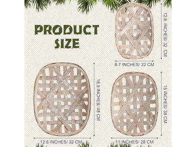 Декор ванной из ротанга, набор из 3 корзин из морской травы для ресторана